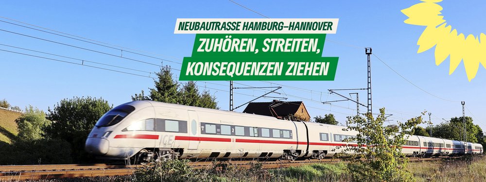 Symbolisch ein ICE während der Fahrt