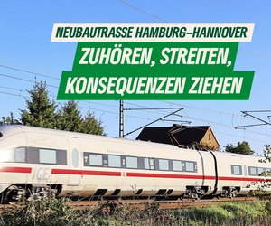 Symbolisch ein ICE während der Fahrt